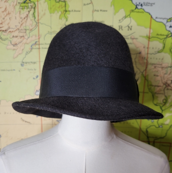 Vintage "A Gambini Firenze" Gray Fedora Hat with Feather Accent Blokecore - Picture 2 of 8